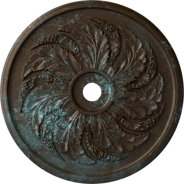 Ekena Millwork Sellek Ceiling Medallion (Fits Canopies up to 9"), 42 1/8"OD x 1 7/8"P, Bronze Blue Patina CM42SKBBS - main